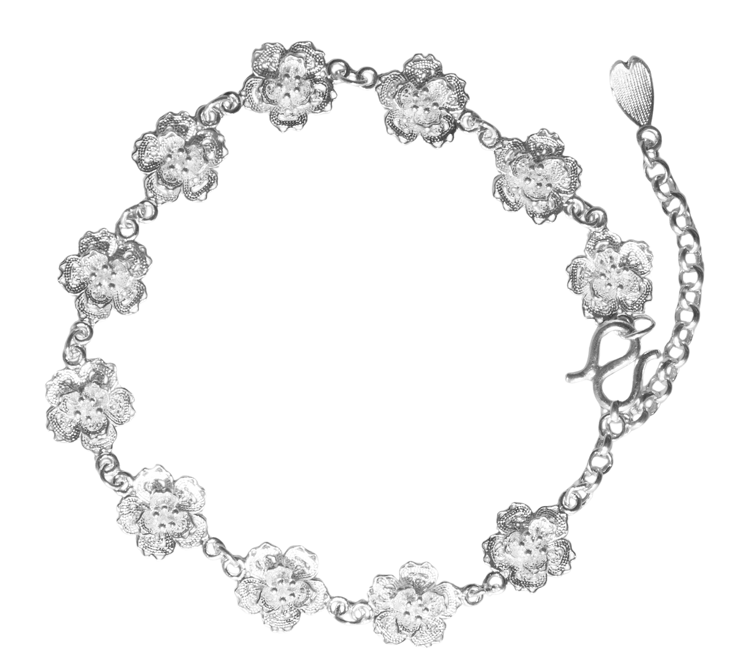 Sakura (Blossoms) Filigree Inlay Bracelet