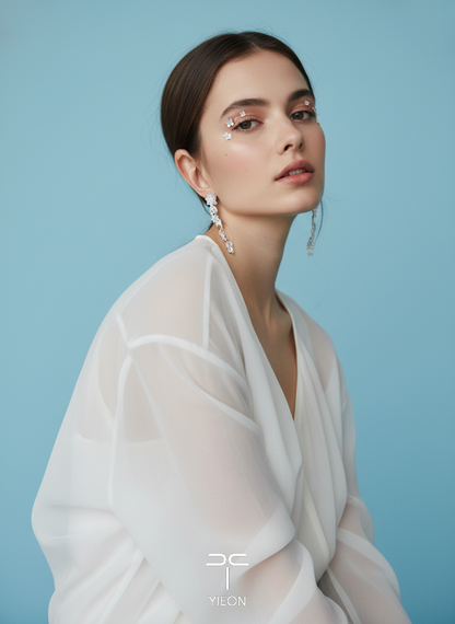 Floral Fall Filigree Inlay Earring