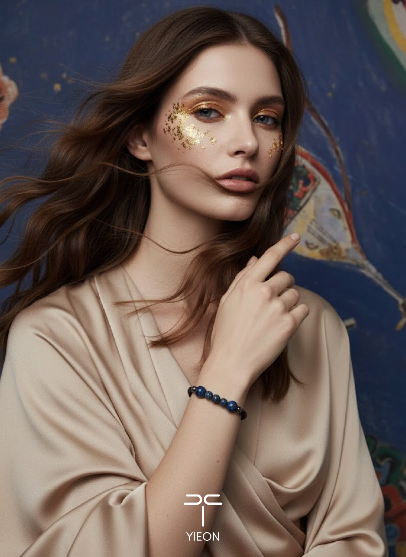 Ethereal Symphony (Legend in Colors–Dunhuang) Hand-Painted Lacquer Bracelet