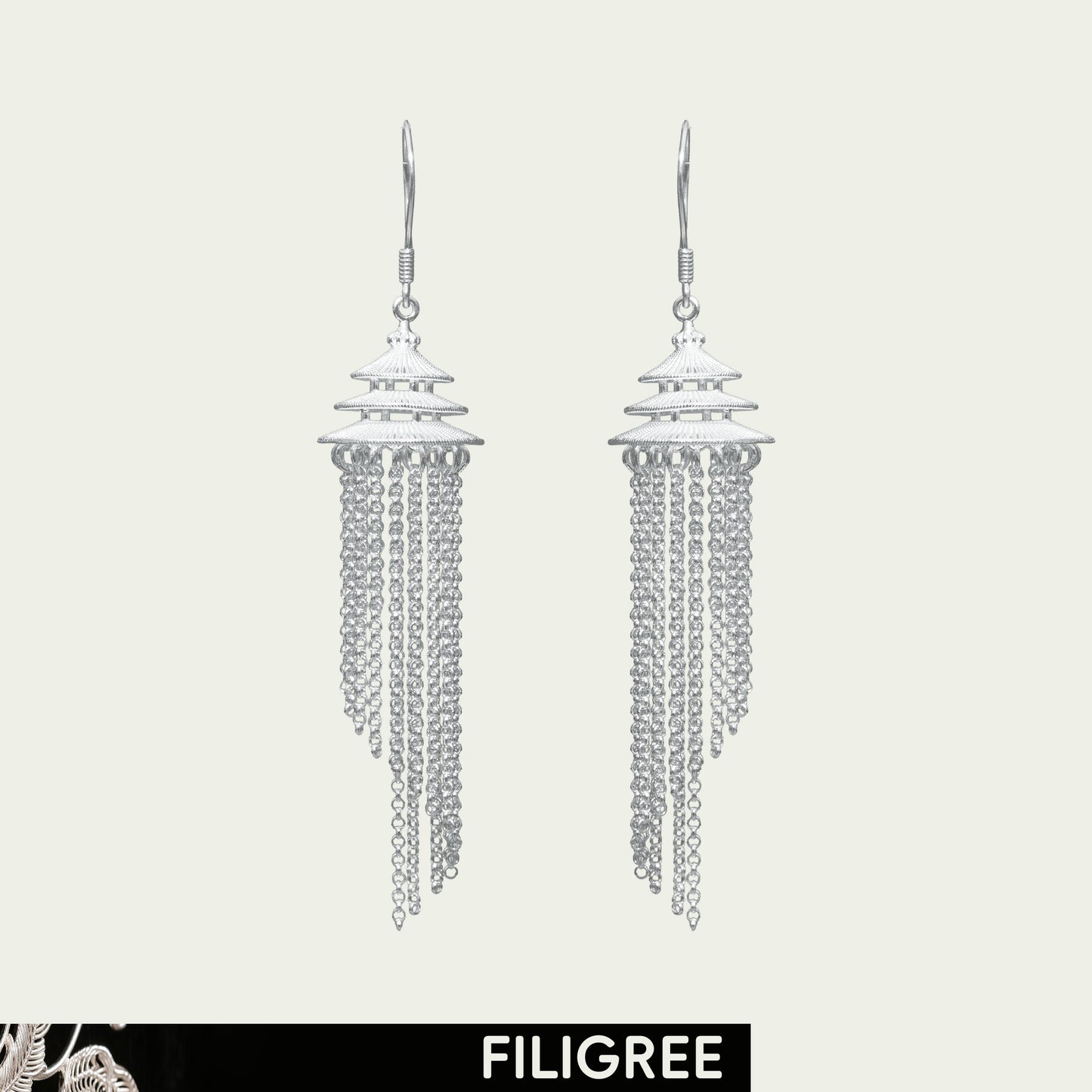 Temple of Heaven (Palace) Filigree Inlay Earring