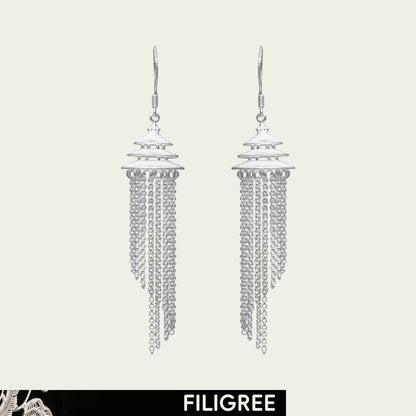 Temple of Heaven (Palace) Filigree Inlay Earring