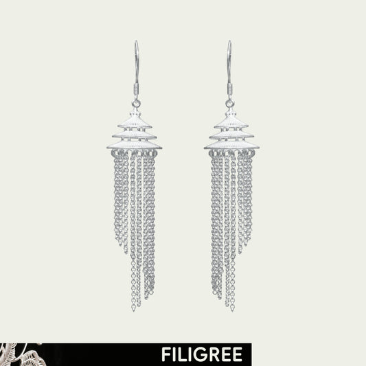 Temple of Heaven (Palace) Filigree Inlay Earring