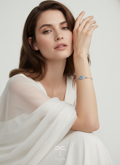 Diamond Cipher Light (Neon Code) Mother-of-Pearl Lacquer Bracelet