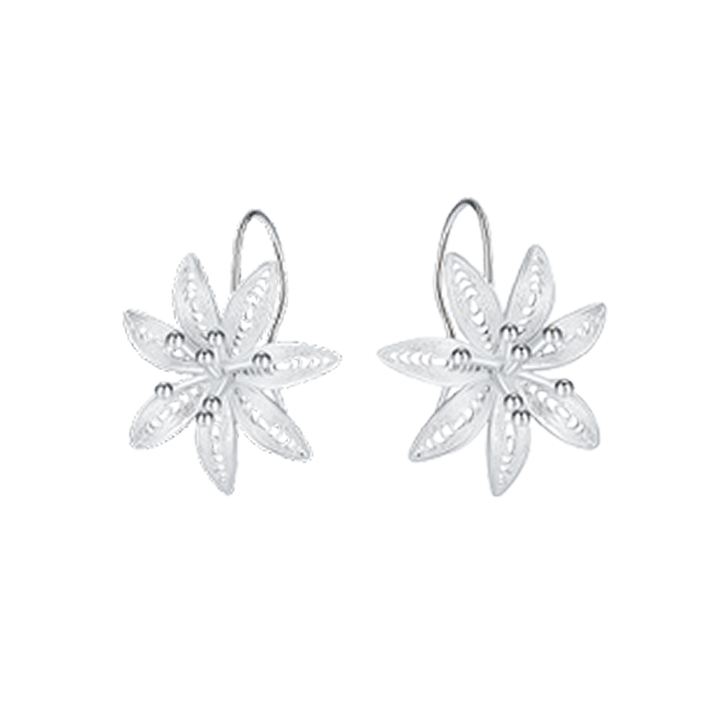 Lily (Blossoms) Filigree Inlay Ear Stud