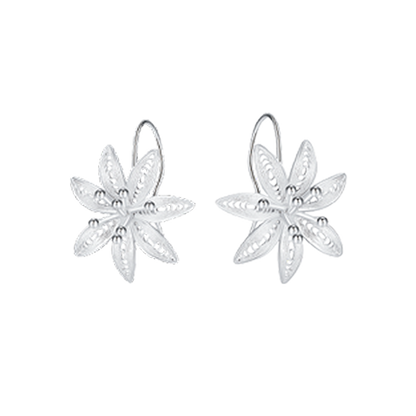 Lily (Blossoms) Filigree Inlay Ear Stud