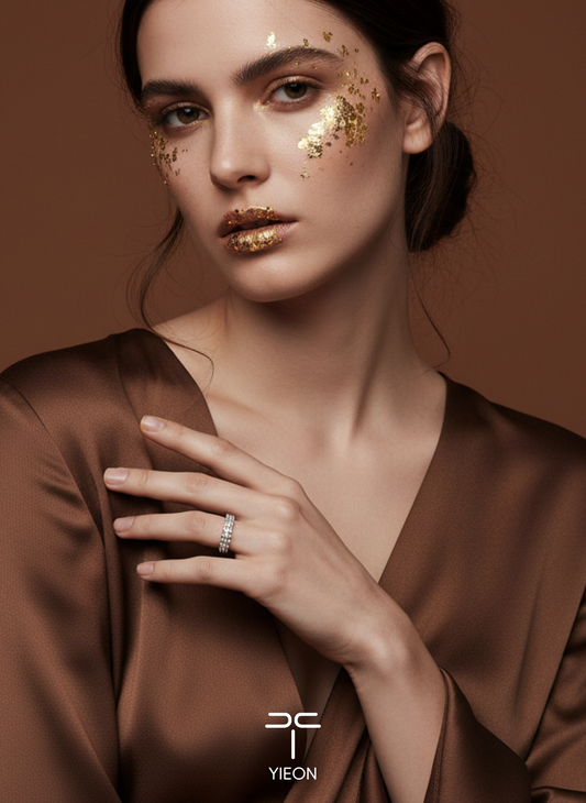 Sun Filigree Inlay Open Ring B