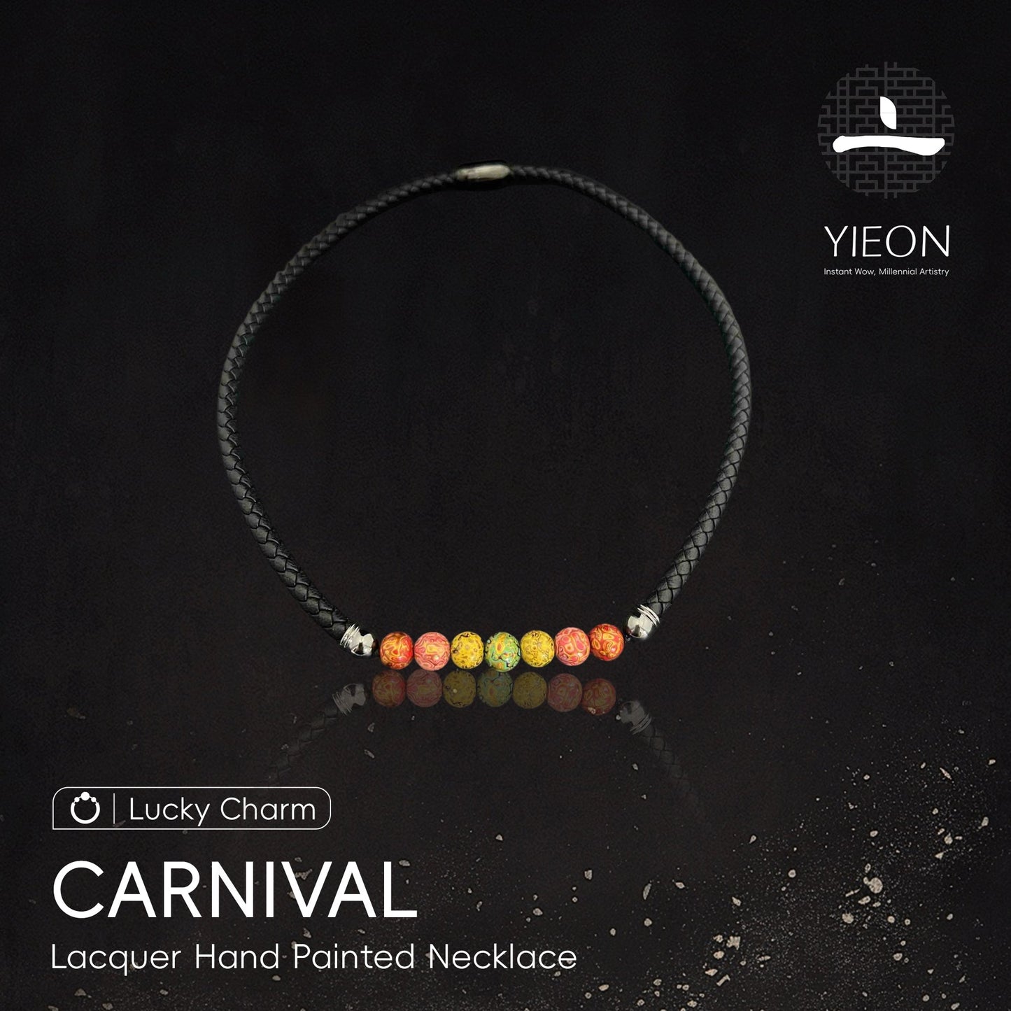 Carnival (Lucky Charm) Lacquer Hand Painted Necklace