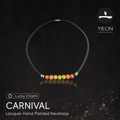 Carnival (Lucky Charm) Lacquer Hand Painted Necklace