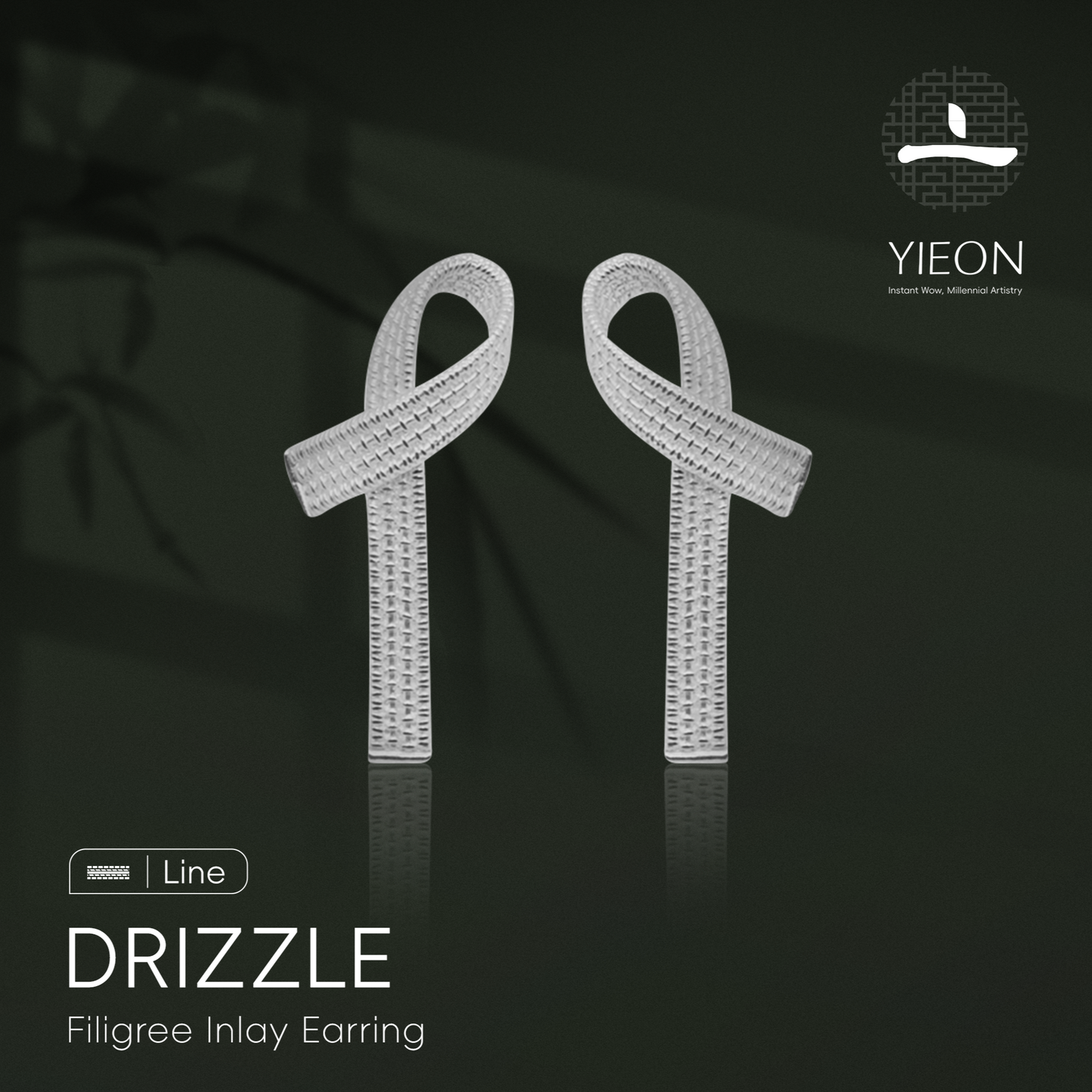 Drizzle (Line) Filigree Inlay Earring
