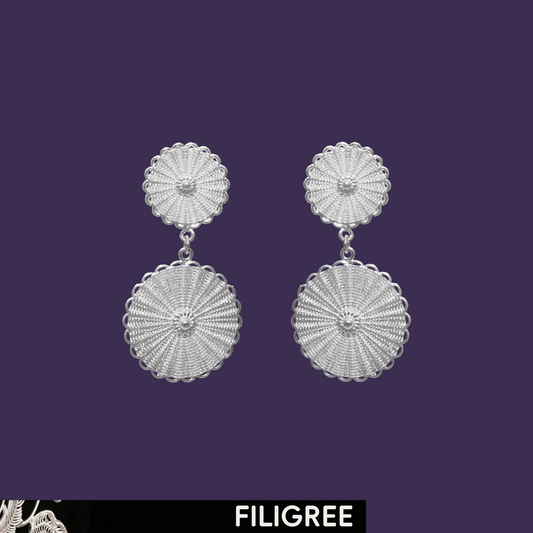 Halo Filigree Inlay Earring