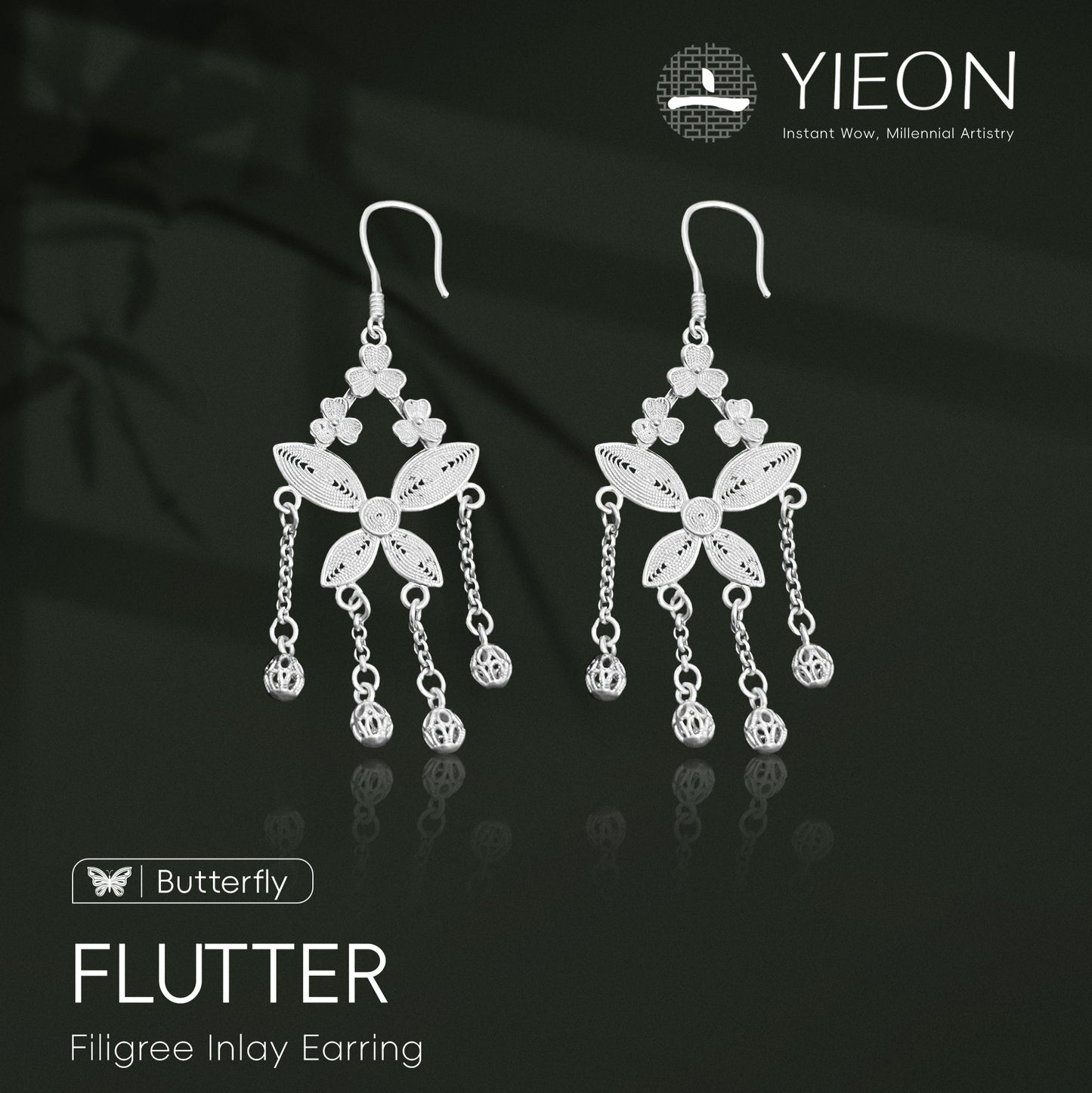 Flutter（Butterfly）
Filigree Inlay Earring