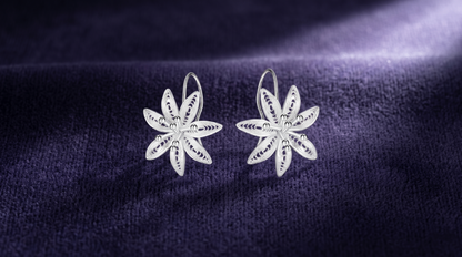 Lily (Blossoms) Filigree Inlay Ear Stud