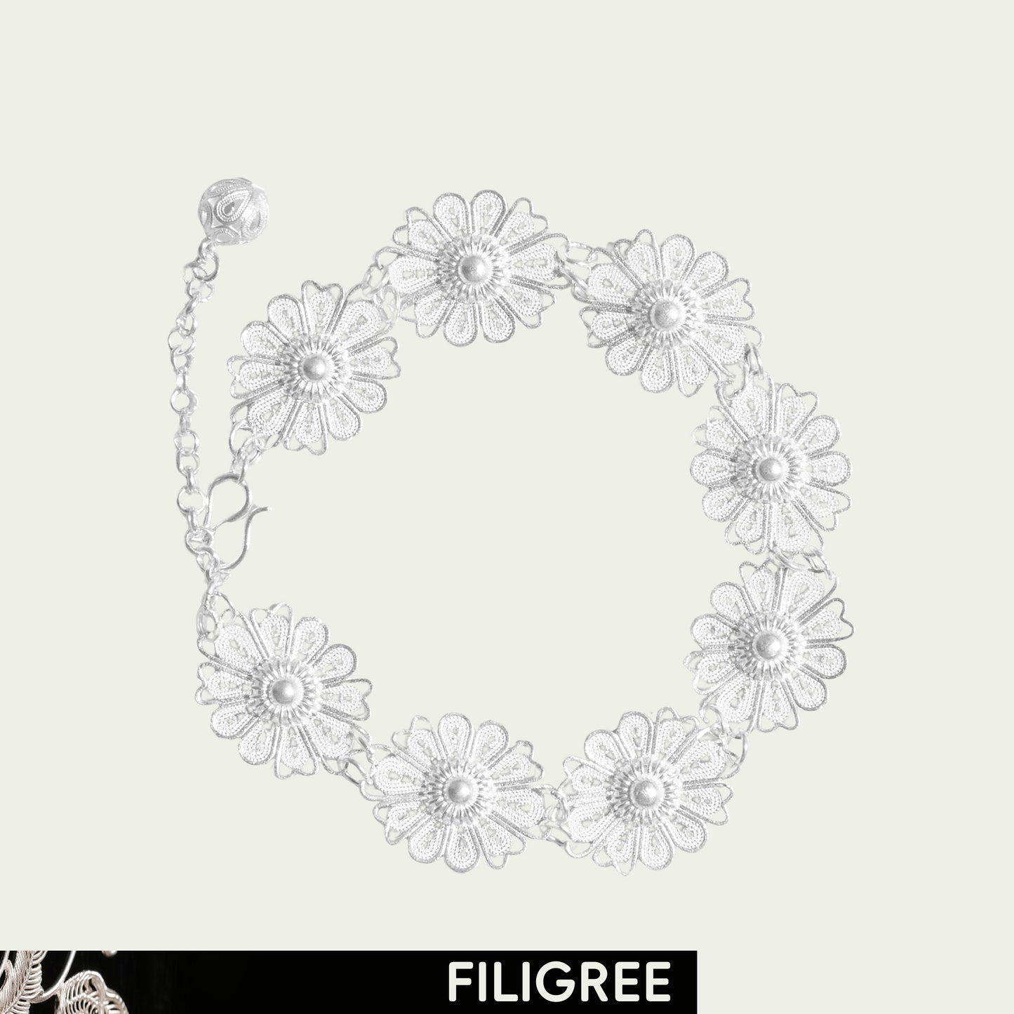 Halo Filigree Inlay Bracelet