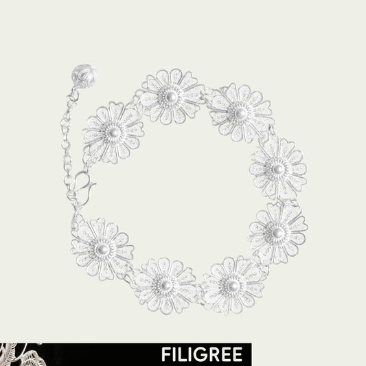 Halo Filigree Inlay Bracelet