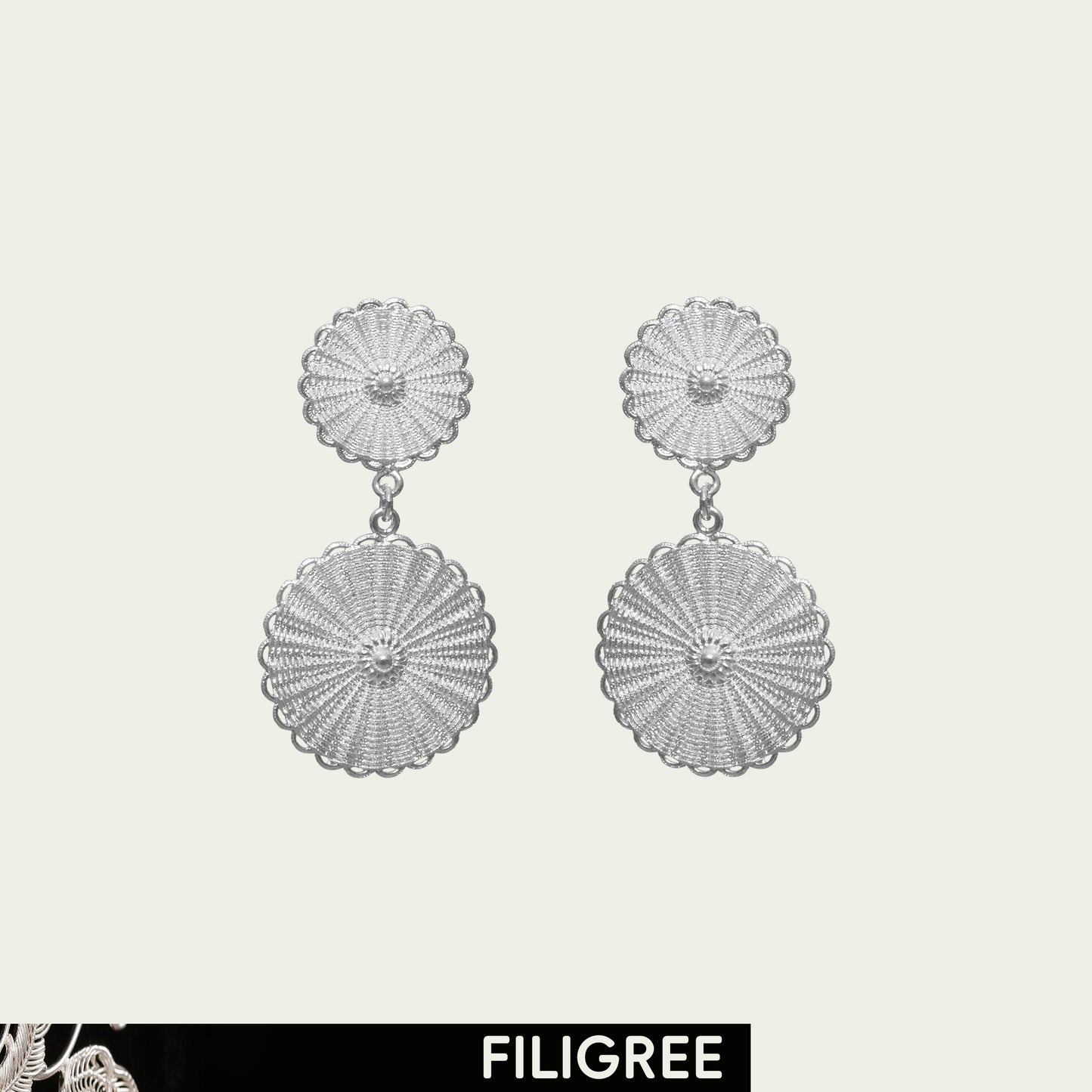 Halo Filigree Inlay Earring