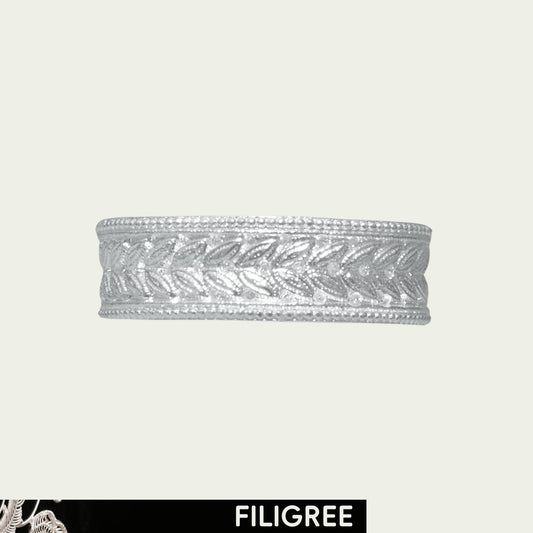 Harvest Filigree Inlay Open Ring B