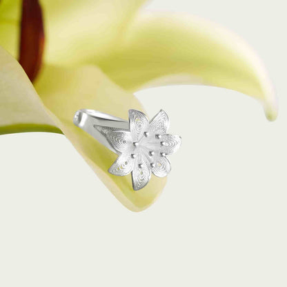 Lily (Blossoms) Filigree Inlay Ring