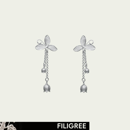 Lily of the Valley Filigree Inlay Earring