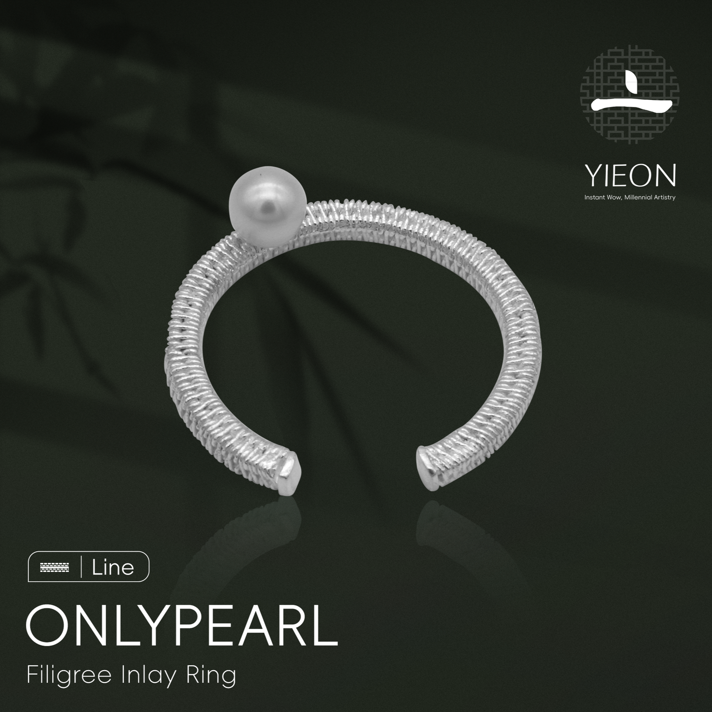 Onlypearl (Line) Filigree Inlay Ring