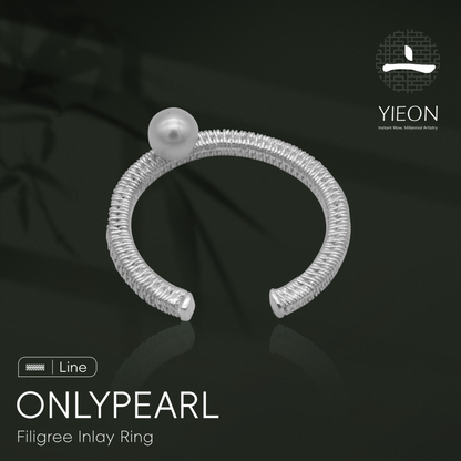 Onlypearl (Line) Filigree Inlay Ring