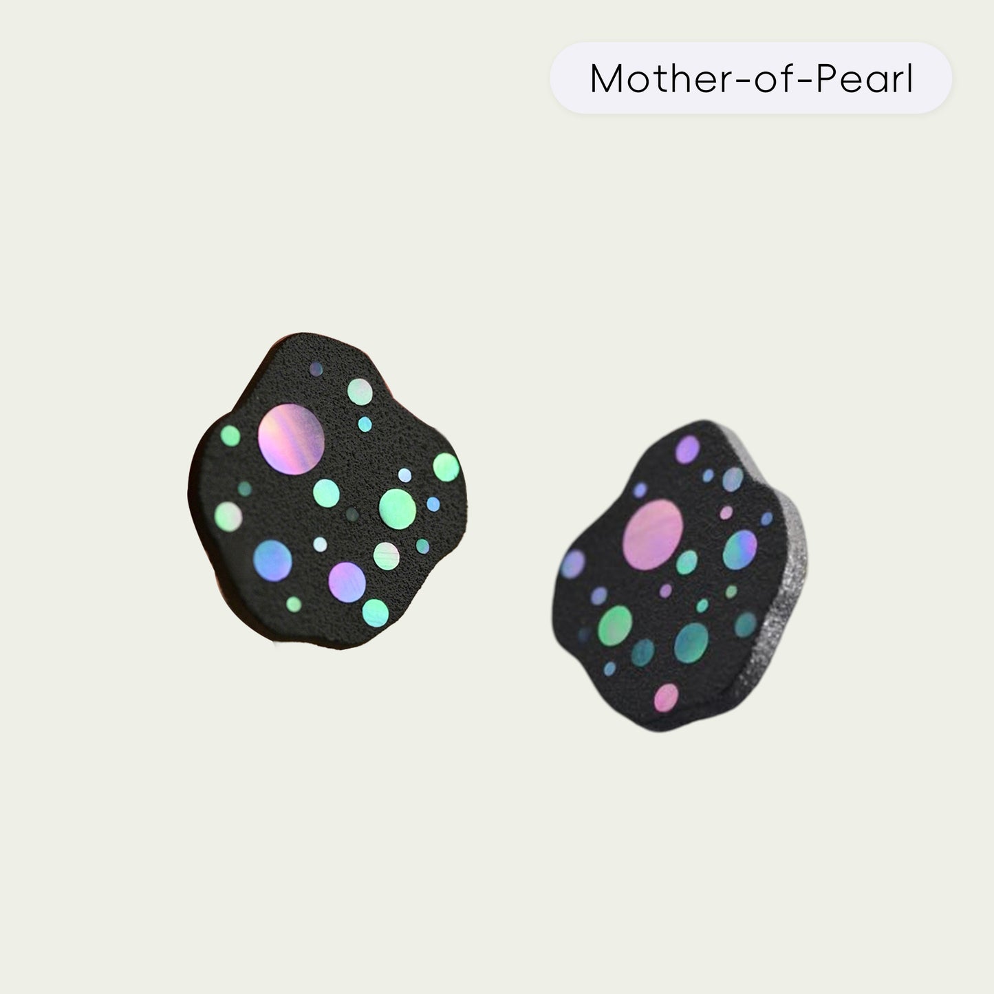 Planet Mother-of-Pearl Lacquer Ear Stud