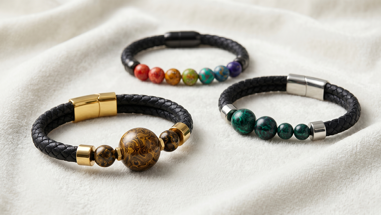 Rainbow (Lucky Charm) Hand-Painted Lacquer Bracelet