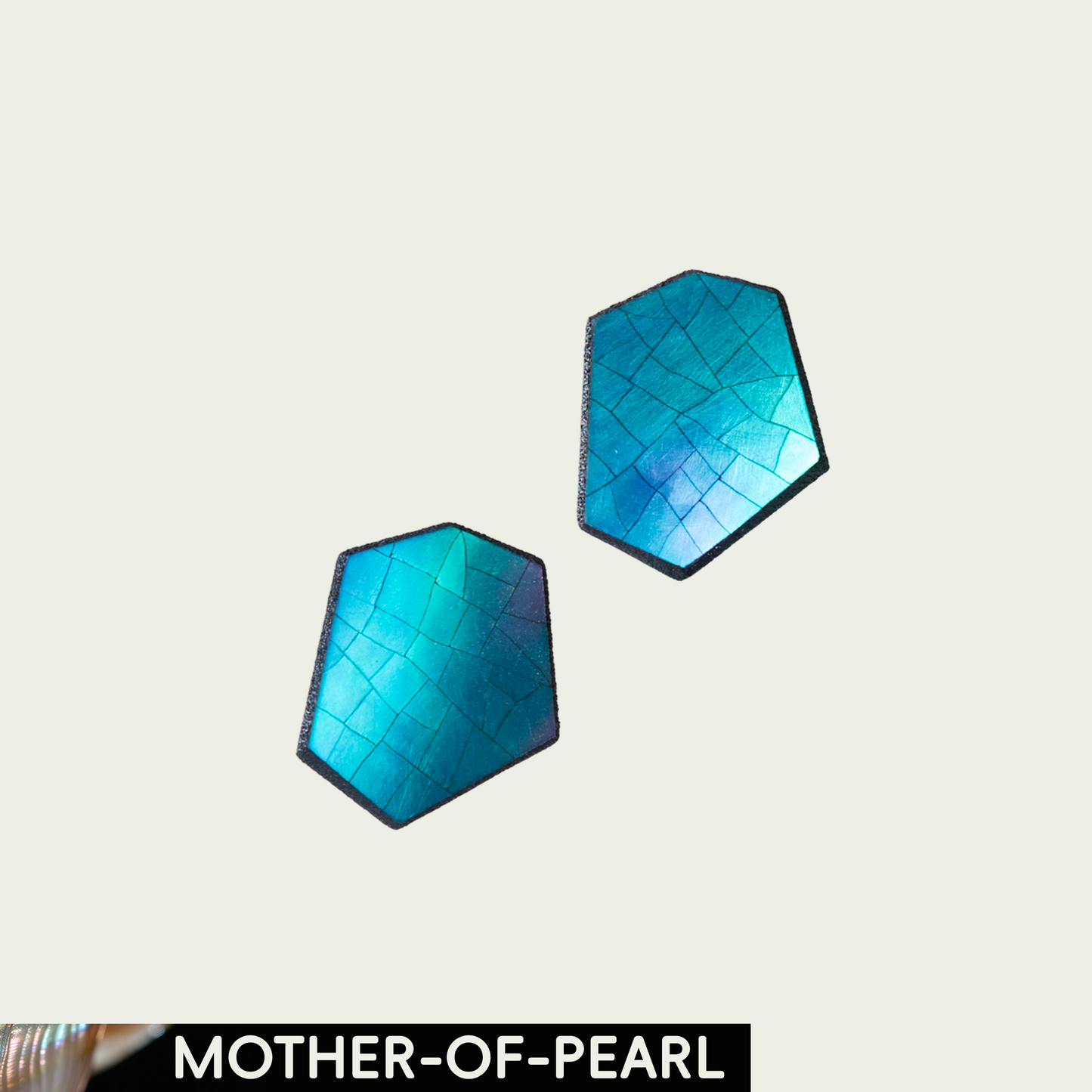 Chaos Neon Field (Neon Code) Mother-of-Pearl Lacquer Ear Stud