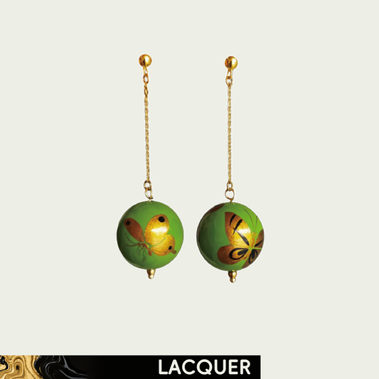 Tropical Mood (Butterfly)Daqi Lacquered Hand Painted Earring