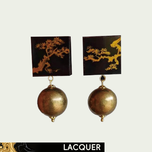 Pride (Pine Tree) Lacquer Hand Painted Earring