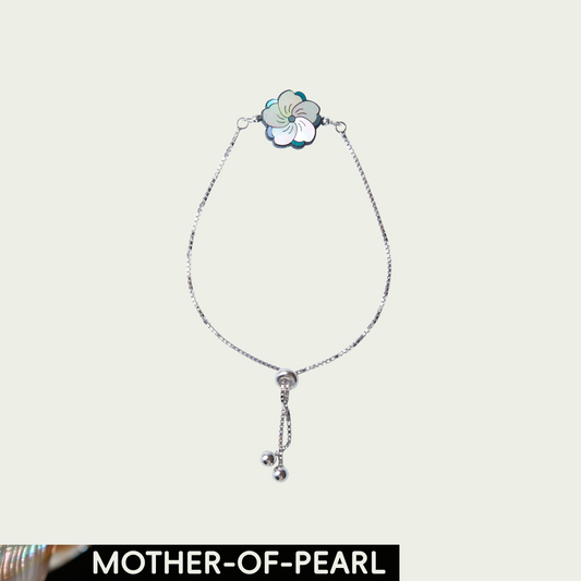 Camellia (Blossom) Mother-of-Pearl Lacquer Bracelet