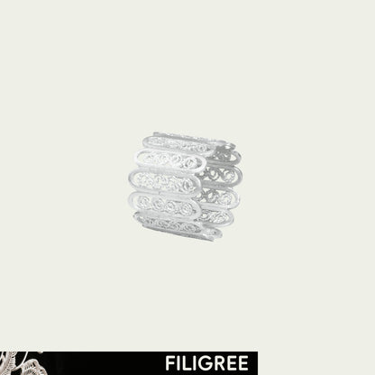 Milky Way (Starry Sky) Filigree Inlay Ring