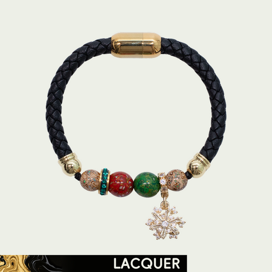 First Snow (Christmas Special Edit) Hand-Painted Lacquer Bracelet