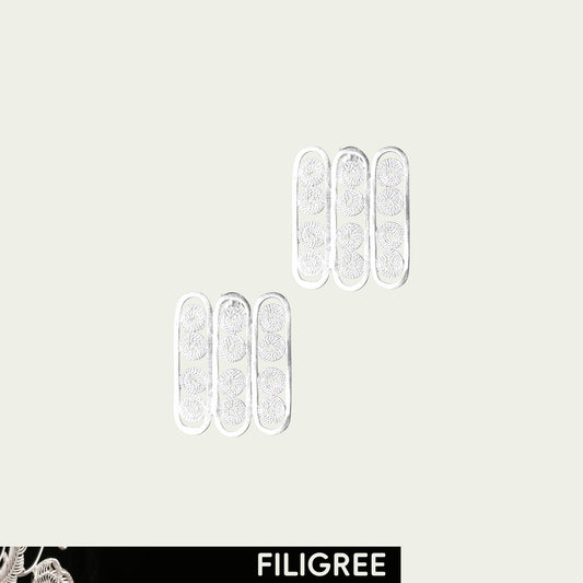 Nebula (Starry Sky) Filigree Inlay Ear Stud