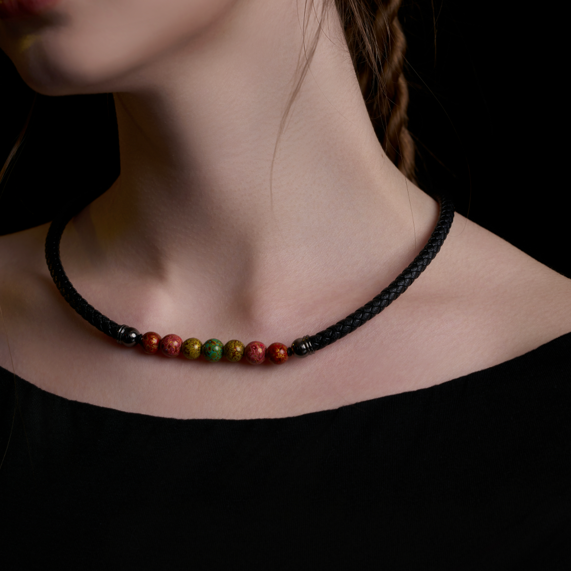 Carnival (Lucky Charm) Lacquer Hand Painted Necklace