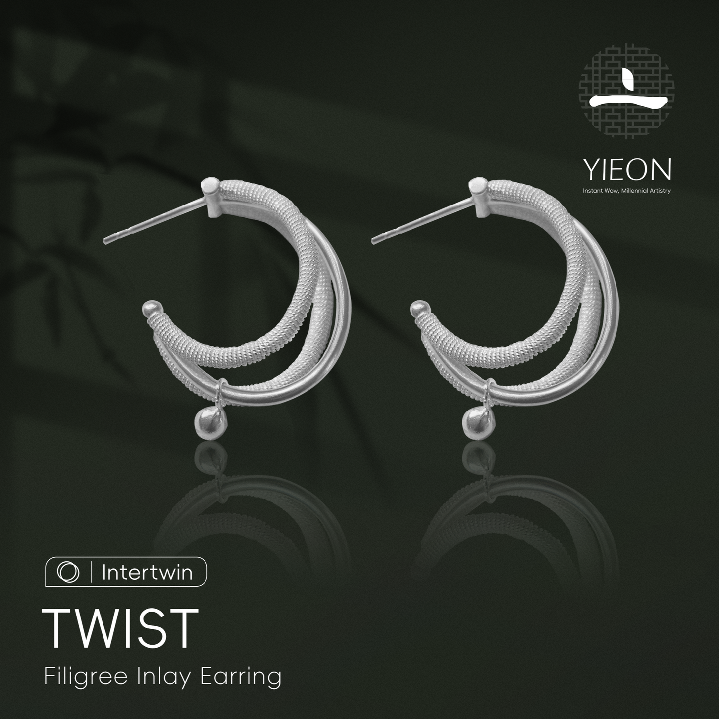 Twist (Intertwin) Filigree Inlay Earring