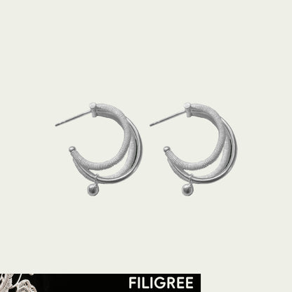 Twist (Intertwin) Filigree Inlay Earring
