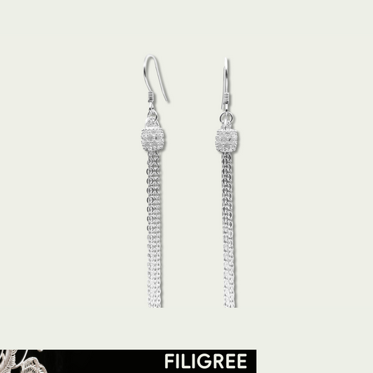 The Night of The Queen Filigree Inlay Earring