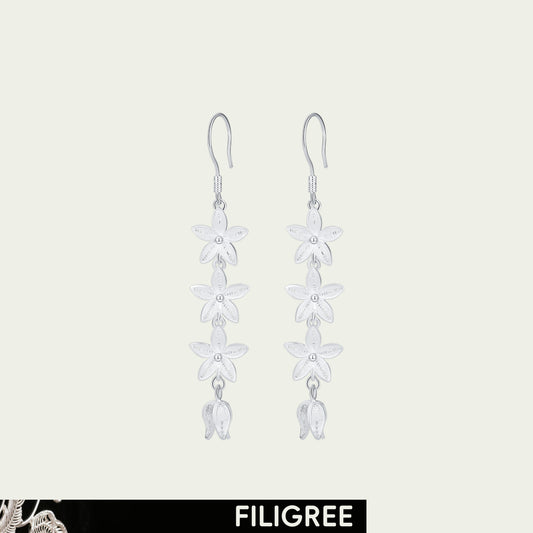 Lily (Blossoms) Filigree Inlay Earring