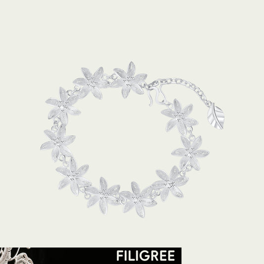 Lily (Blossoms) Filigree Inlay Bracelet