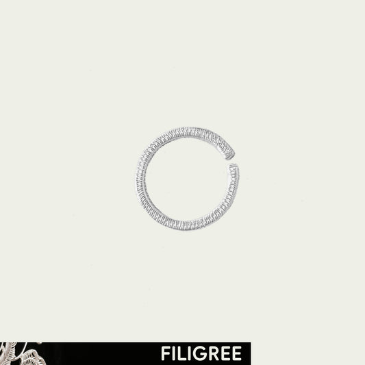 One (Line) Filigree Inlay Ring