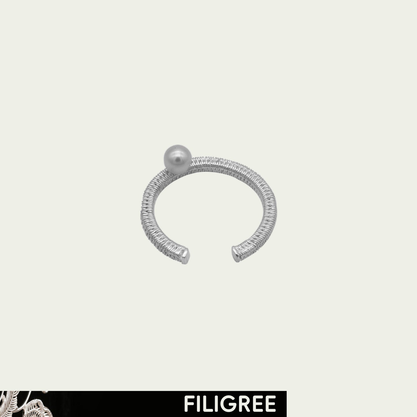 Onlypearl (Line) Filigree Inlay Ring