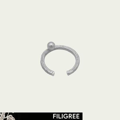 Onlypearl (Line) Filigree Inlay Ring