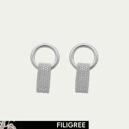 Recto (Knit) Filigree Inlay Earring