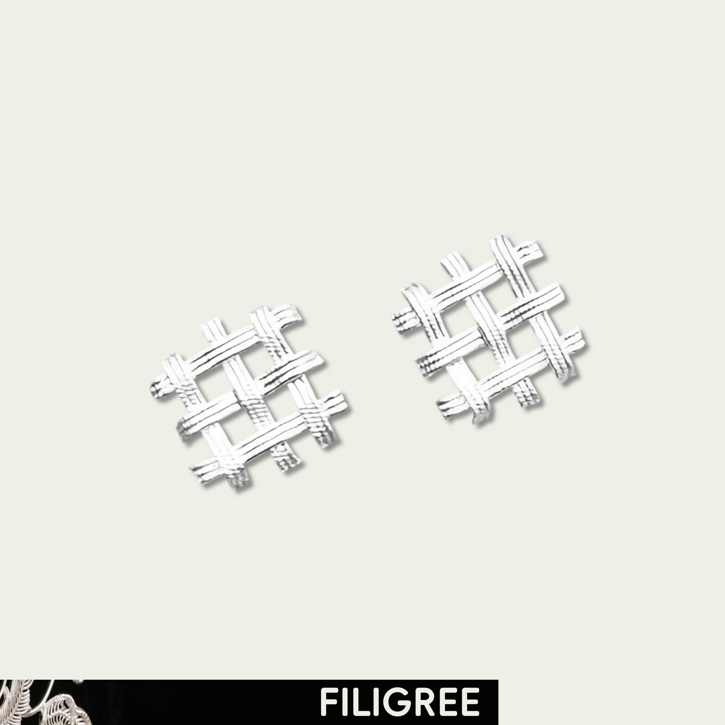 Cookie Filigree Inlay Earring