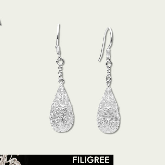 Waterdrop Filigree Inlay Earring