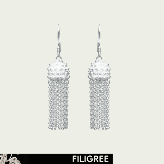 Sun Filigree Inlay Earrings