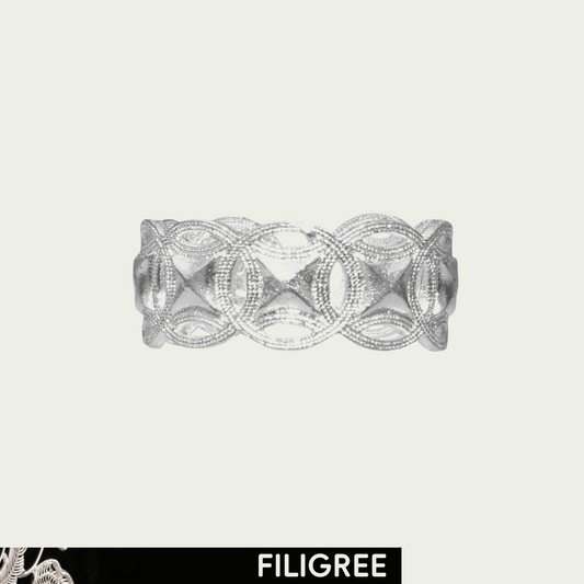 Fortune Orbit Filigree Inlay Ring