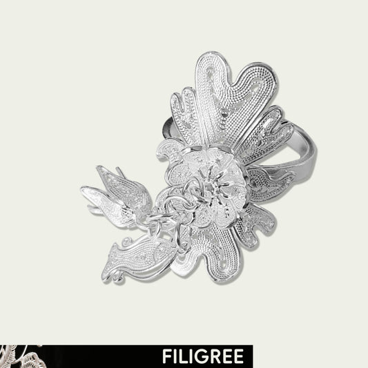 Breeze Filigree Inlay Ring