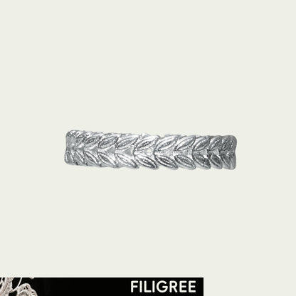 Harvest Filigree Inlay Open Ring A