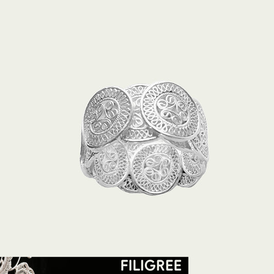 Tymbal B (Circle Series) Filigree Inlay Ring